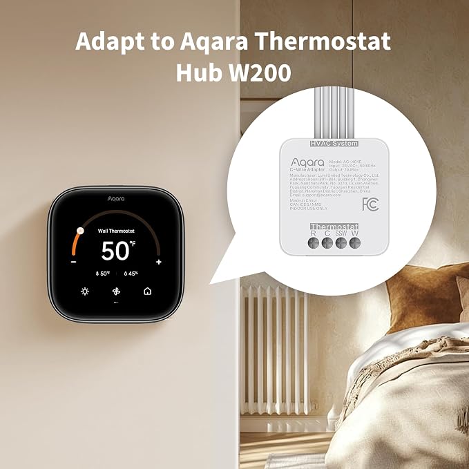 Aqara C-Wire Adapter for W200 Smart Thermostat, Add a Common Wire for - Image 3