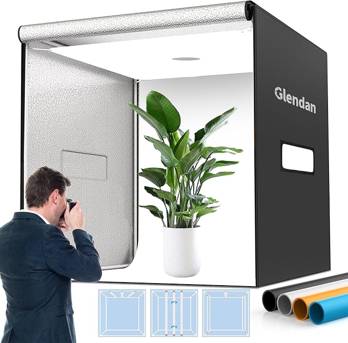 Glendan 40"x40" Light Box Photography, Large Photo Light Box by Glendan