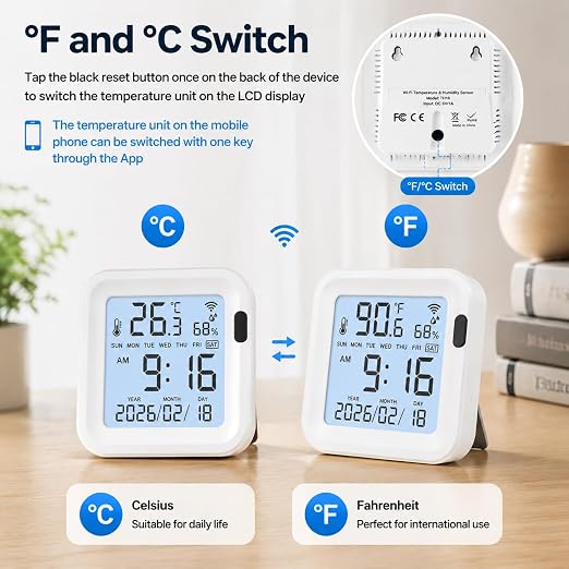 WiFi Temperature Humidity Monitor: Upgraded Smart Temperature and Humidity - Image 6