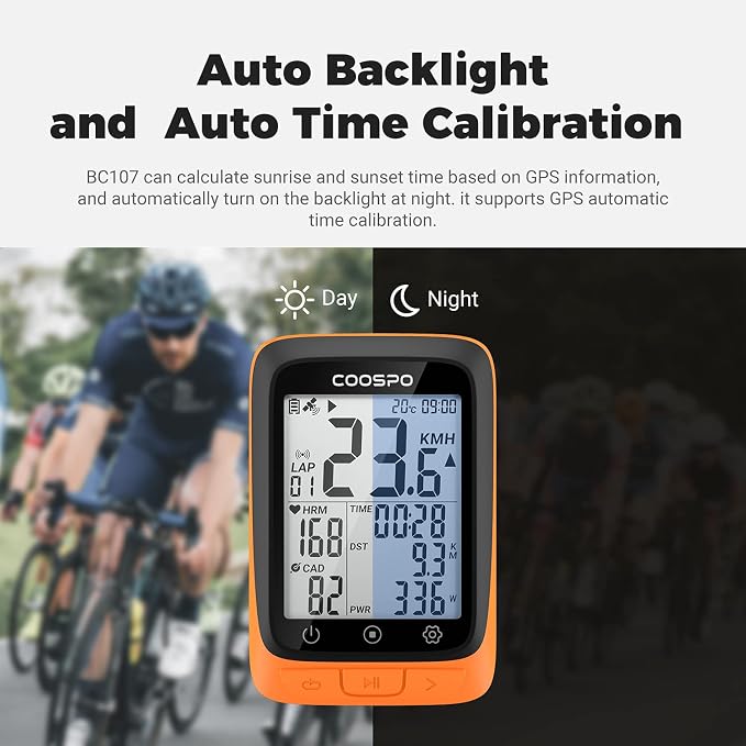 COOSPO Bike Computer Wireless GPS, Cycling Computer GPS Bike Tracker - Image 6