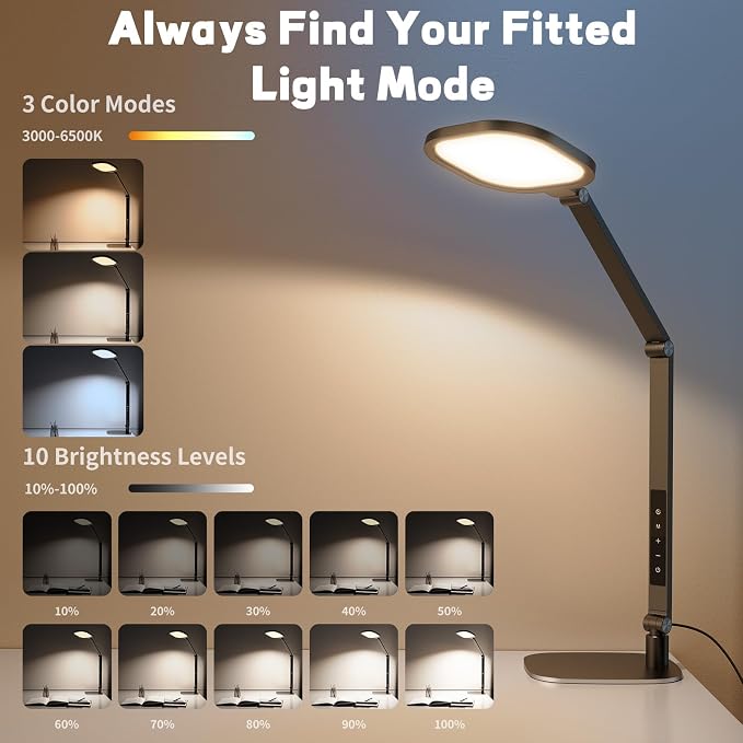 LitONES LED Desk Lamp for Home Office, 15W Desk Light - Image 3