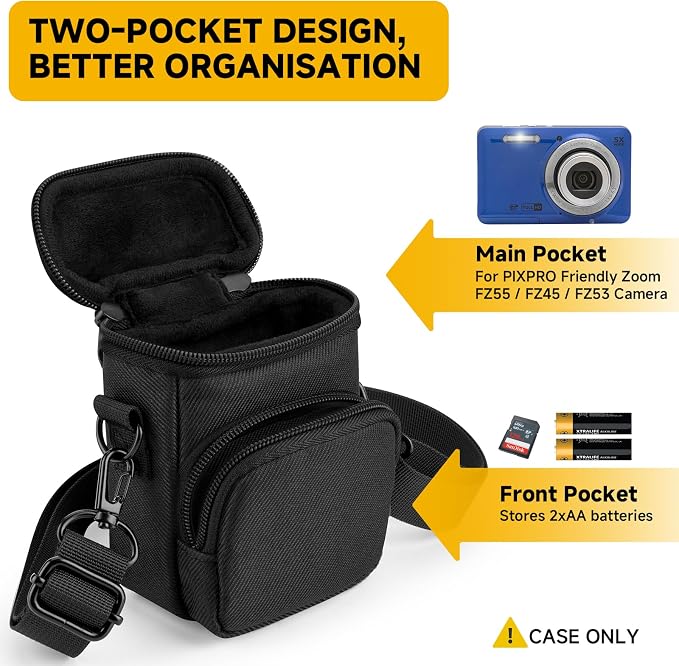 Travel Case Compatible with Kodak PIXPRO FZ55/FZ53/FZ45/FZ43 16MP Digital Camera - Image 5