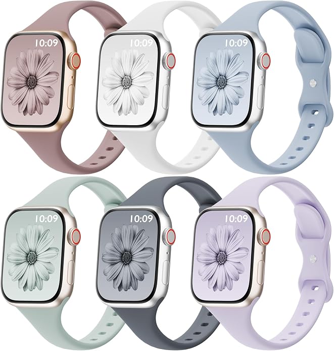6 Pack Thin Bands Compatible by SLIMBAND