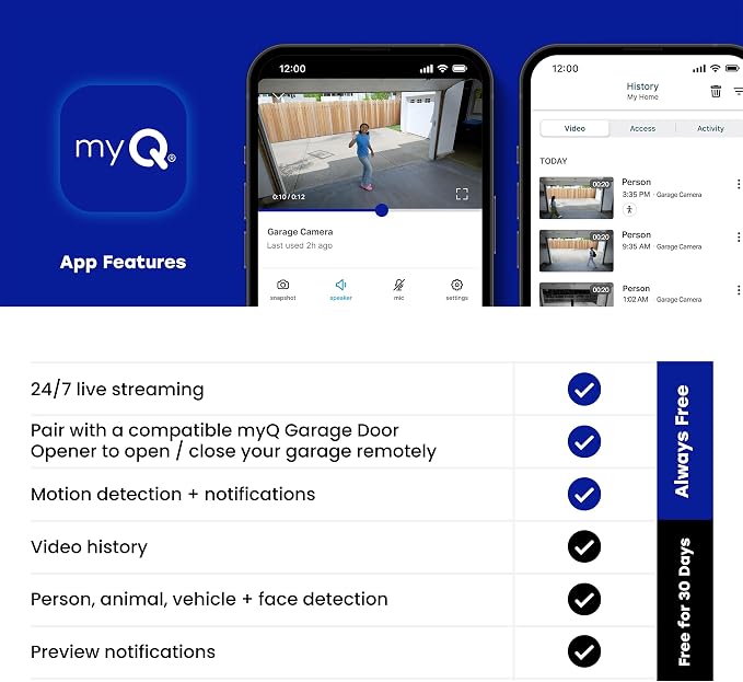 myQ Garage Plug-in Camera Gen 2 – 2K Smart Wi-Fi Garage Camera - Image 8