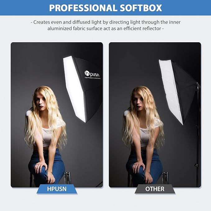 HPUSN Softbox Photography Lighting Kit, Photo Studio Light - Image 6