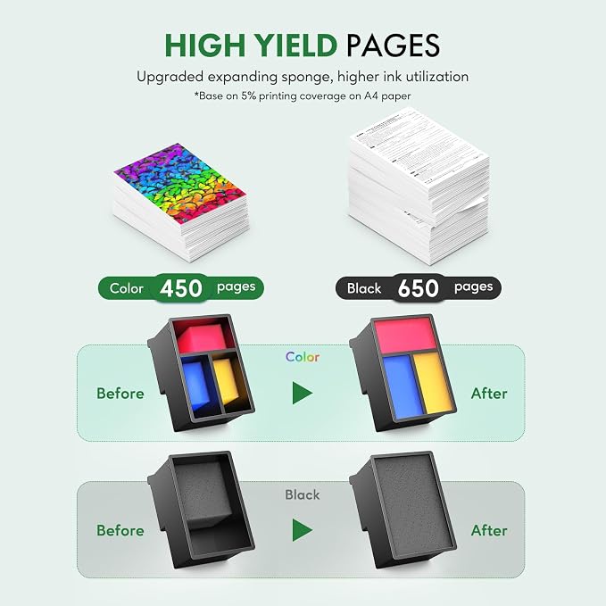 BKBKC Compatible 62XL Ink Cartridge Replacement - Image 3