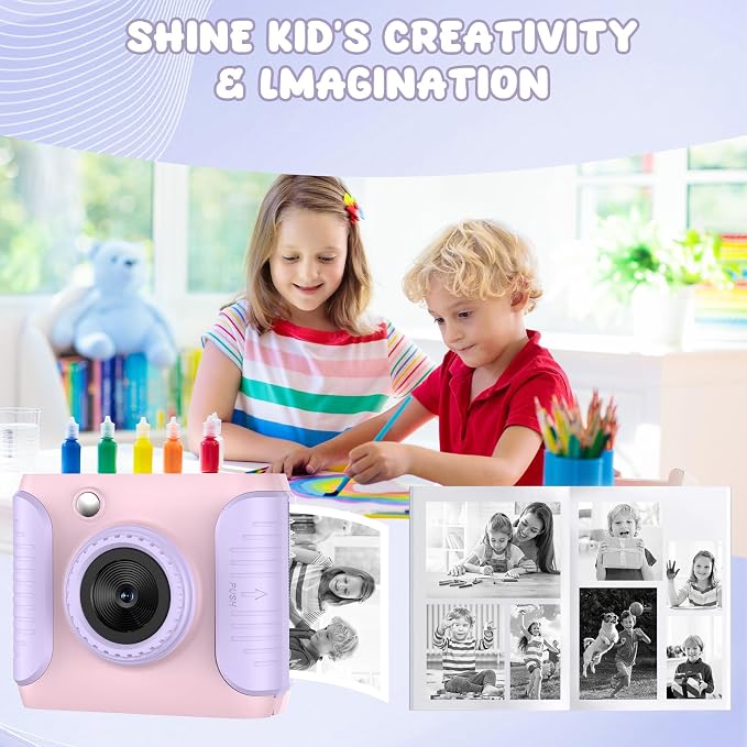 Instant Print Camera for Kids, 2.4 Inch Screen Kids Instant Cameras, Christmas - Image 7