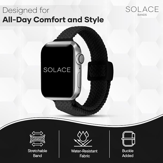 Solace Bands Imperium Adapt Wide Adjustable Nylon Braided Watch Band - Image 9