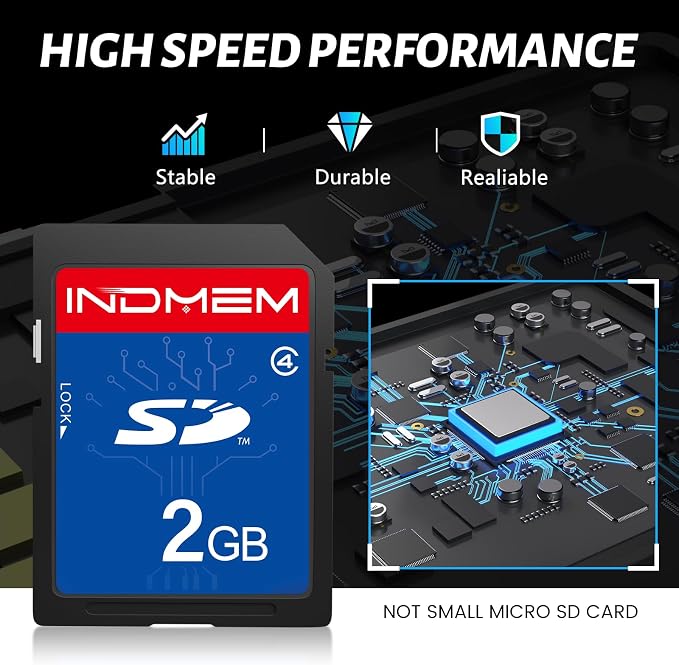 INDMEM SD Card 2GB, 6 Packs Class 4 2GB Flash Memory Card MLC Standard Secure - Image 3
