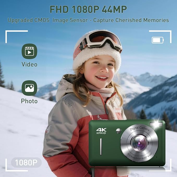 Digital Camera, 44MP FHD 1080P Point and Shoot Digital Camera - Image 2