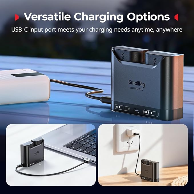 SMALLRIG LP-E6P LP-E6NH LP-E6N LP-E6 Battery Charger - Image 6