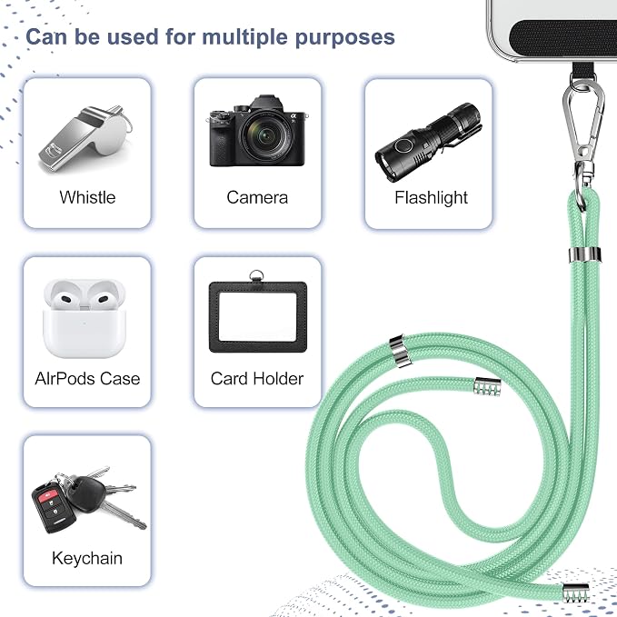 takyu Phone Lanyard, 2 Pack Adjustable Cell Phone Lanyard Crossbody Neck Strap - Image 4