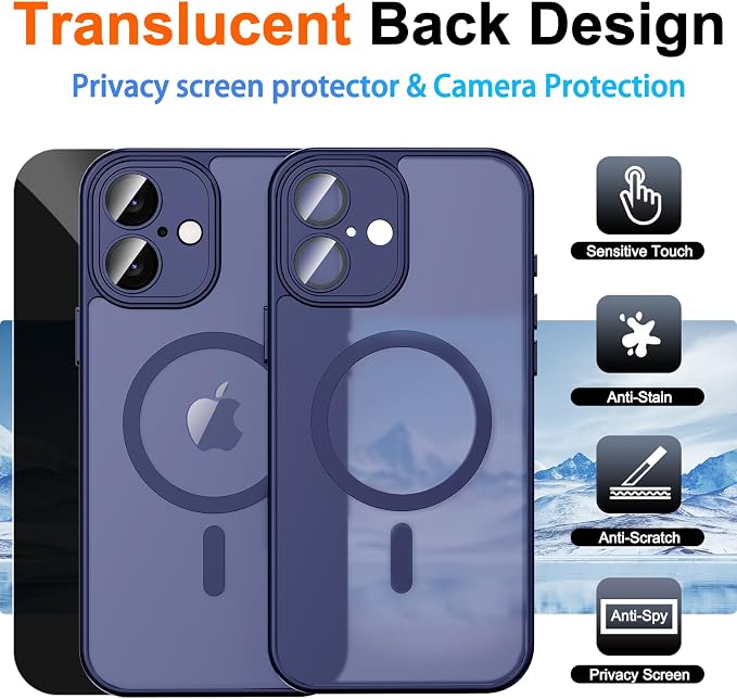 for iPhone 16 Case with Privacy Screen Protector and Camera Protection - Image 2