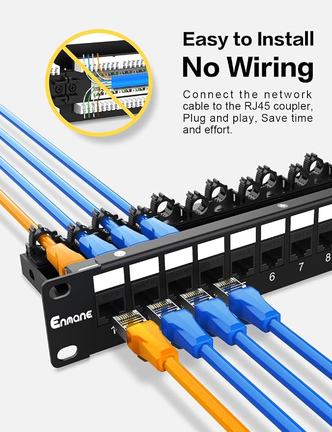 12 Port Keystone Patch Panel CAT6 - Image 3