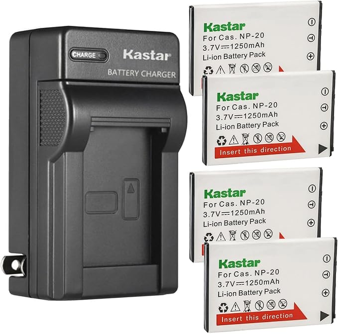 Kastar 4-Pack Battery and AC Charger Replacement by Kastar