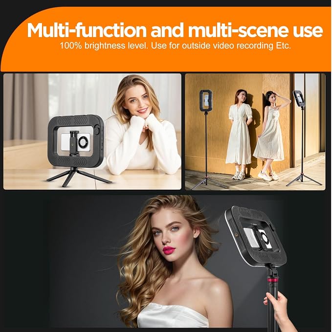 20W Ring Video Light with 8000mAh Built‑in Battery & 80inch Tripod 3H Max - Image 5
