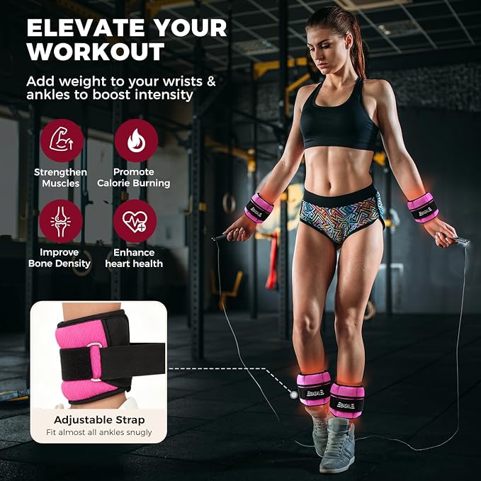 BAGAIL Ankle Wrist Weights for Women & Men, One Pair of 1/2/4/6/8/10 LBS - Image 4