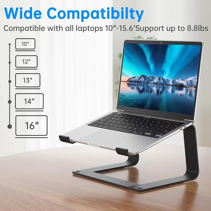 Laptop Stand for Desk Detachable Aluminum Computer Riser Portable Metal - Image 3