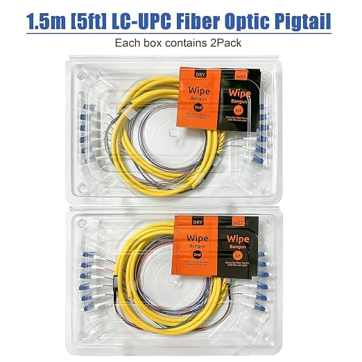 4Pack LC UPC 6 Fibers OS2 Single Mode Bunch Fiber Optic Pigtail, SingleMode - Image 6