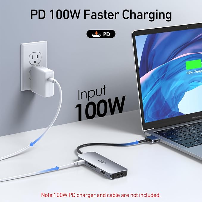Selore Docking Station for MacBook Pro Air, USB C Hub for MacBook, Dual HDMI - Image 5