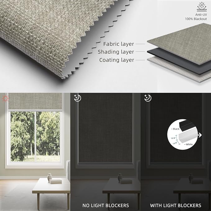 SmartWings Motorized 100% Blackout Shades Blinds, Custom Size, Cordless Window - Image 5
