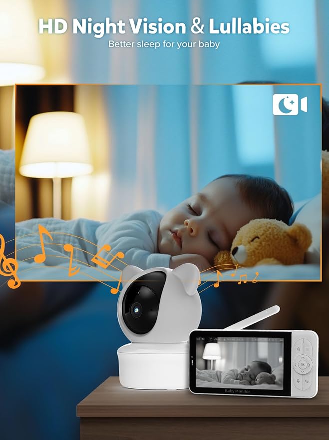 iFamily WiFi Baby Monitor with App – Smartphone Baby Monitor with 5" HD Monitor - Image 7