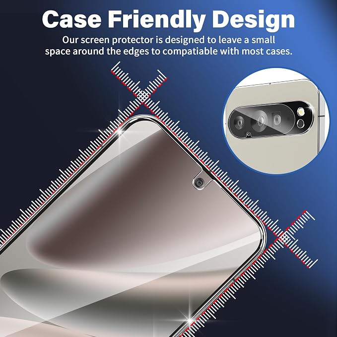 letosan 3 Pack for Google Pixel 10 Pro Screen Protector Tempered Glass + 3 Pack - Image 6