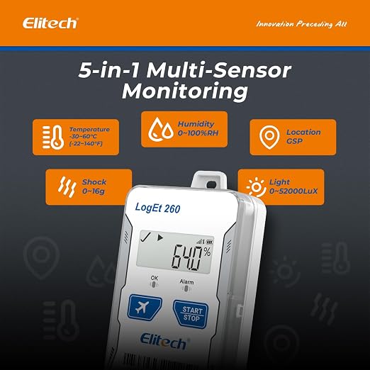Elitech 4G Cellular RV Pet GPS Temperature Humidity Monitor Remote Data Logger - Image 3