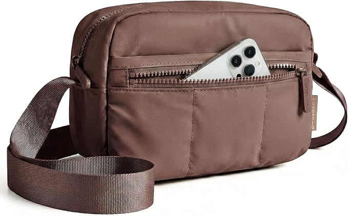 BAGSMART 2 in 1 Puffy Camera Sling Bag Small Camera Shoulder Bag by BAGSMART