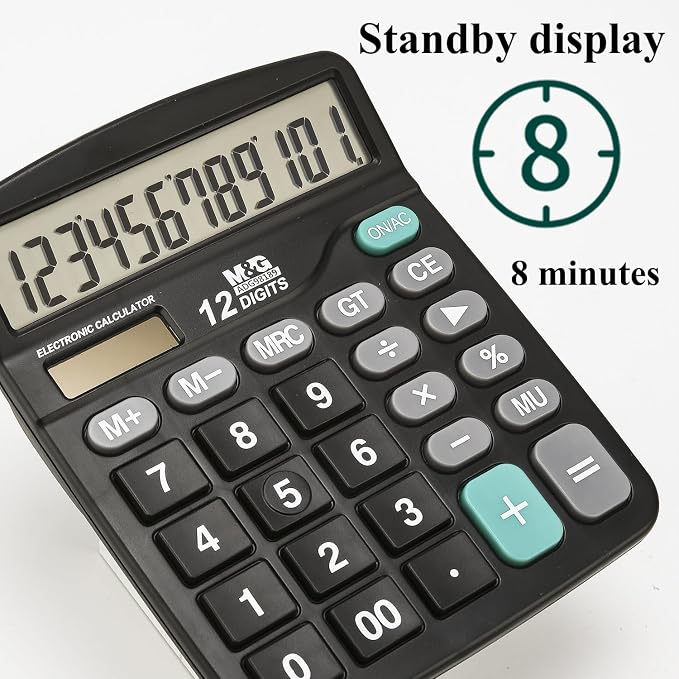 M&G Desk Calculator 12 Digit Office Calculators - Image 8