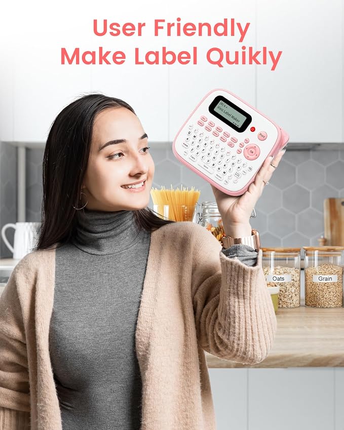 Vixic Pink Label Maker, D210S Label Maker Machine - Image 6