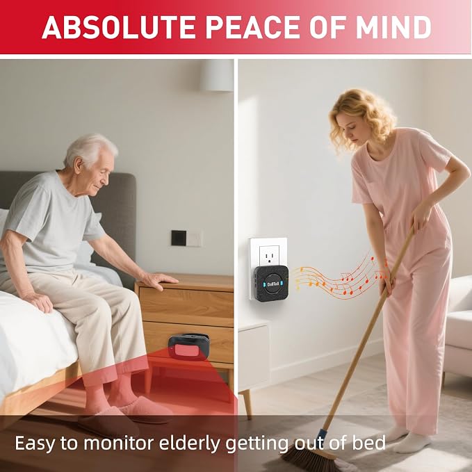 Dual Motion Sensor Bed Alarm for Elderly Care - Image 3