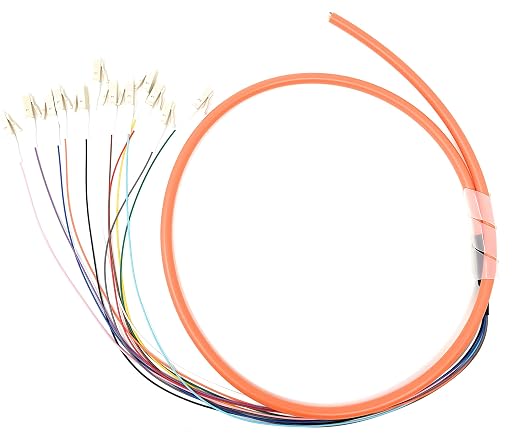 Ultra Spec Cables 12 Strand OM1 62.5/125 Multimode LC-UPC Fiber Pigtail by UltraSpecCables