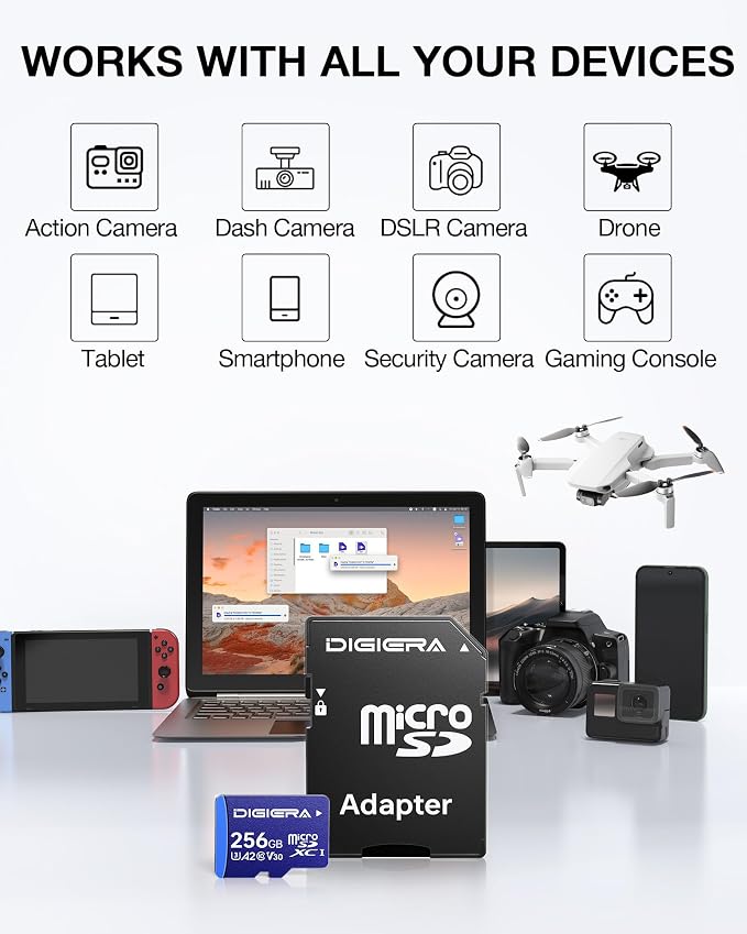 DIGIERA 256GB LT100 microSDXC UHS-I Memory Card - Image 3