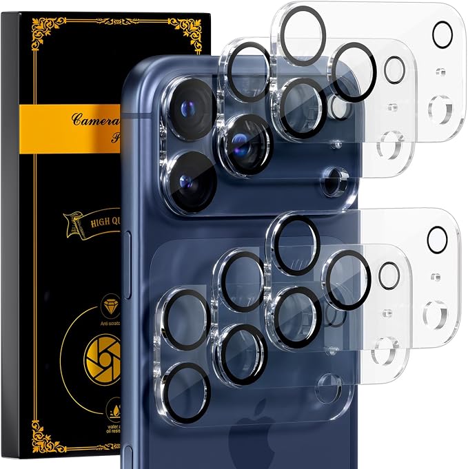 for 6 Pack iPhone 17 Pro Max Camera Lens Protector 9H Tempered Glass Camera by Beuxece