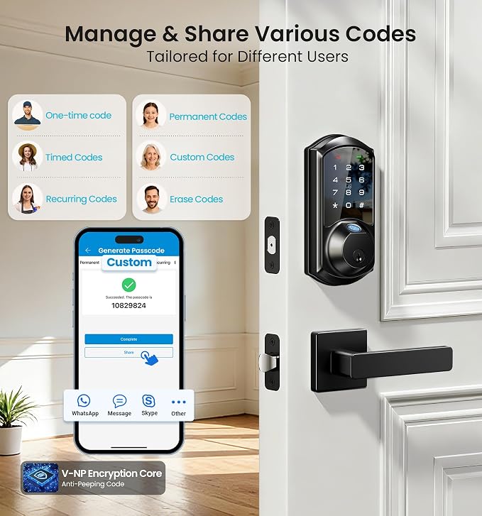 Veise VE07-L Fingerprint App Control Smart Locks - Image 3