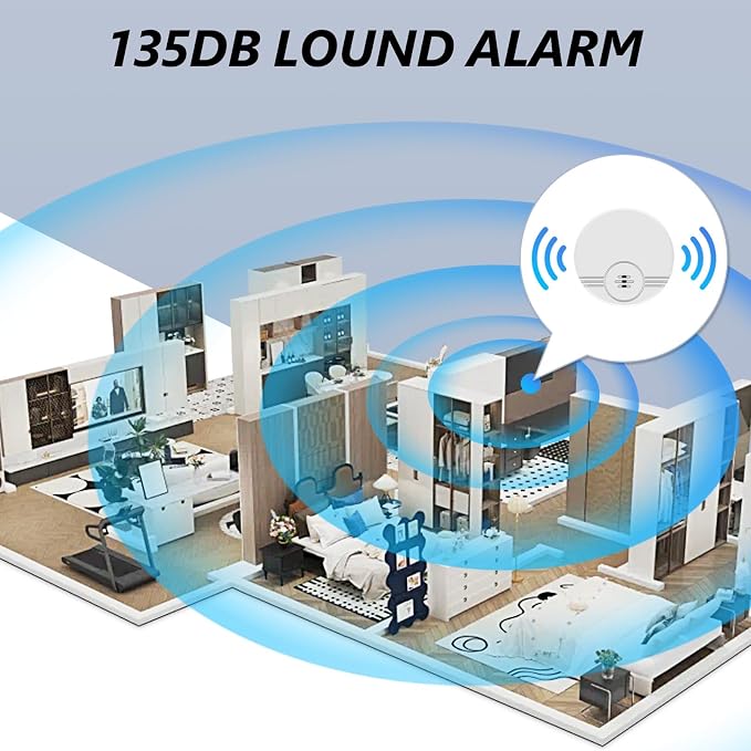 2 Pack Water Leak Detector, 135 dB Water Sensor Alarm, Floor and Wall Mounted - Image 6
