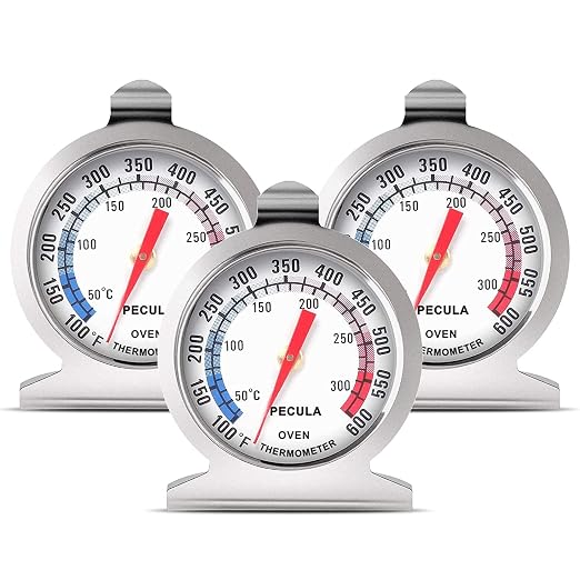 Oven Thermometer 50-300°C/100-600°F, Oven Grill Fry Chef Smoker Thermometer by PECULA
