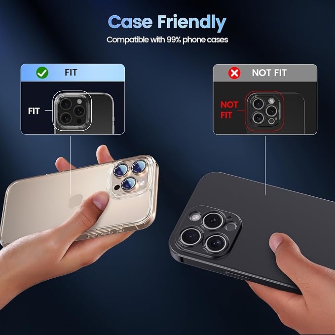 CACOE Camera Lens Protector for iPhone 14 Pro/14 Pro Max/16 Pro/16 Pro Max - Image 7