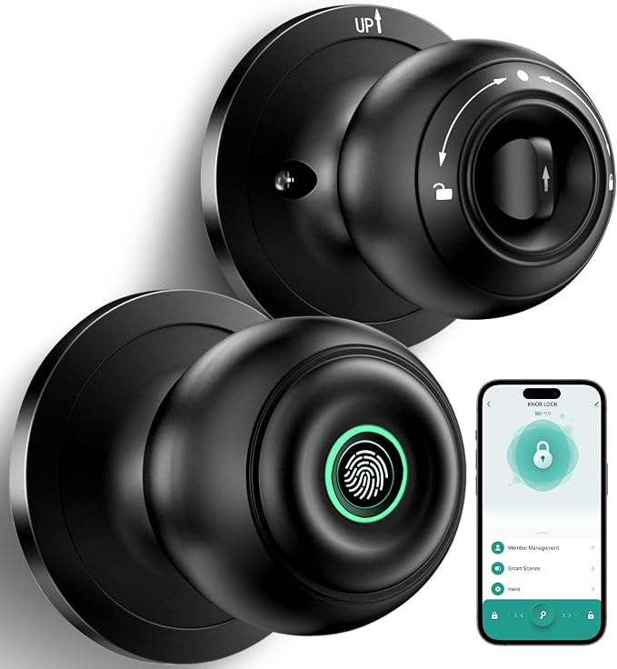 Fingerprint Door Lock, Smart Fingerprint Door Knob by KLLOQUE