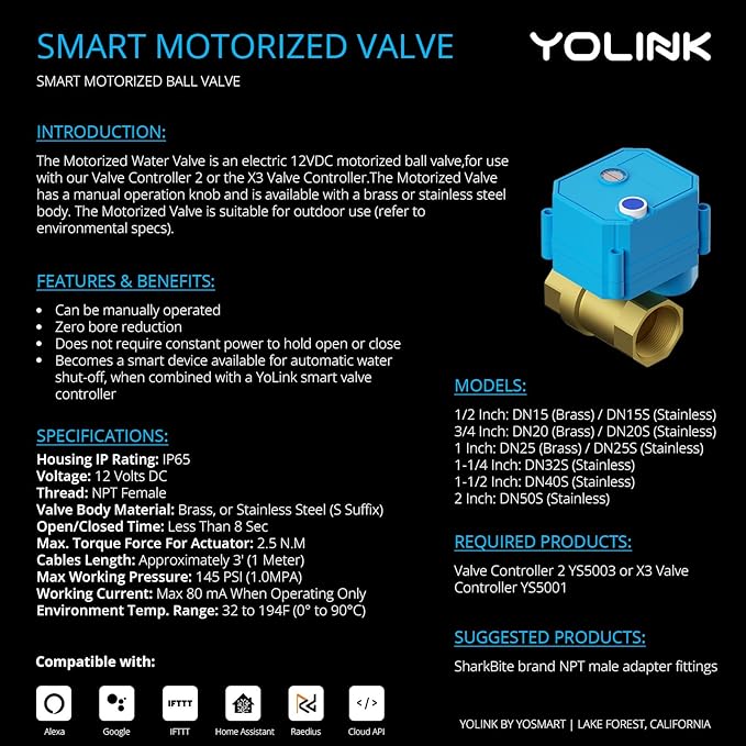 YoLink Wireless Smart Valve Control Kit, Wireless Controller 2, LoRa Long Range - Image 5