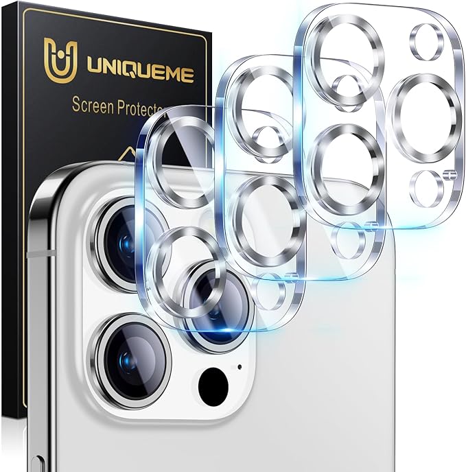 UniqueMe Compatible for 3 Pack iPhone 15 Pro/iPhone 15 Pro Max Camera Lens by UniqueMe