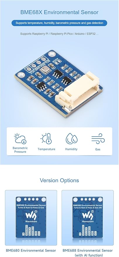 BME680 Sensor I2C BME680 Environmental Module - Image 4