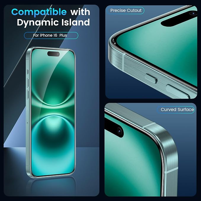 Fotbor for 3Pack iPhone 16 Plus Screen Protector - Image 6