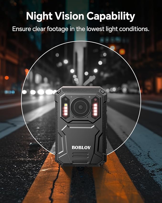 BOBLOV KJ23Pro 2K Body Camera, 64GB Body Camera - Image 6