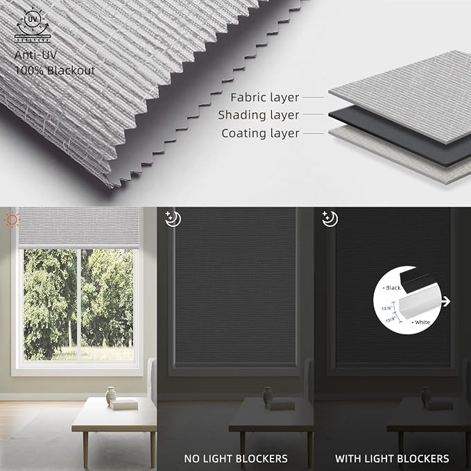 SmartWings Motorized 100% Blackout Shades Blinds, Custom Size, Cordless Window - Image 3