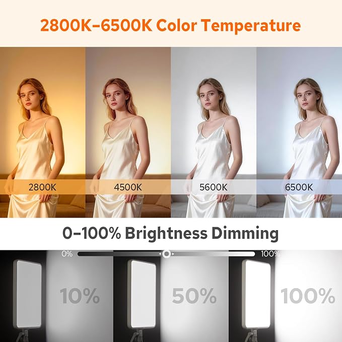 Godox LP800Bi 85W Bi-Color LED Video Light w/Stand, 2800K-6500K, 0-100% - Image 7