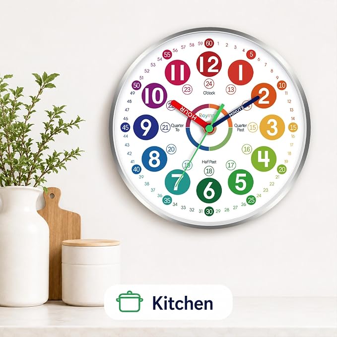 Roymnie Wall Clock for Kids Learning - Image 8