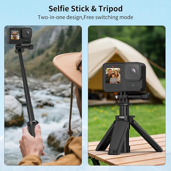 VRIG TP29 Extenable Mini Camera Tripod, Portable Small Handle Grip Desktop - Image 5
