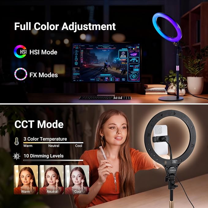 NEEWER ENTRY LEVEL VERSION N37 10.5" RGB Ring Light - Image 4